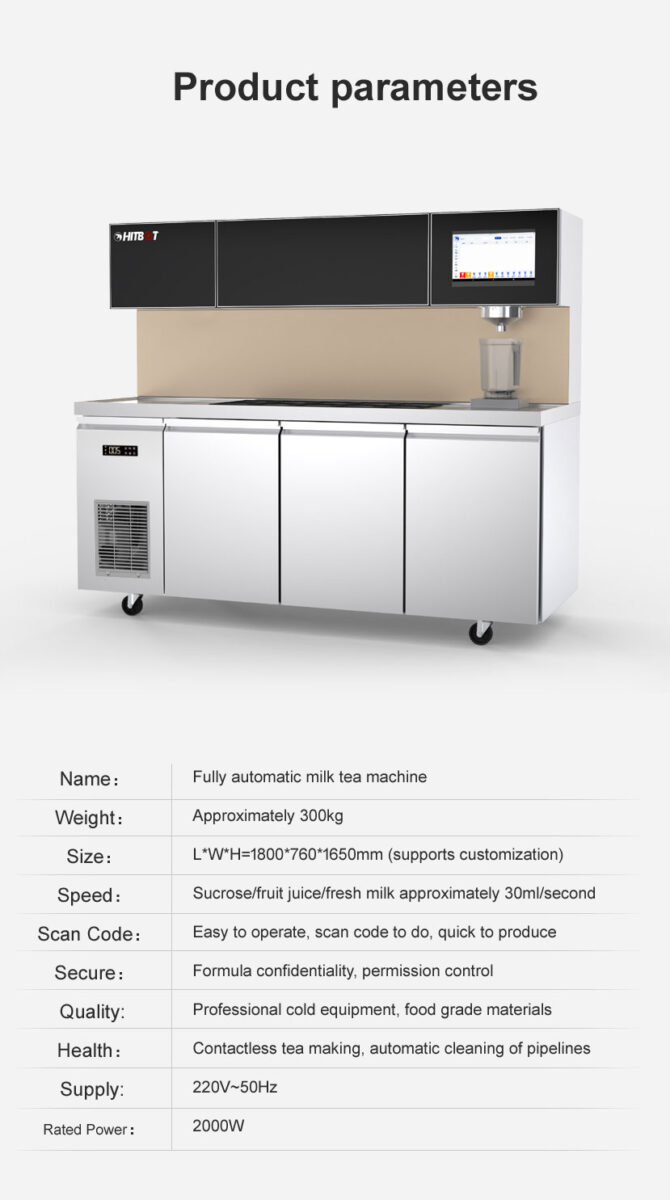 Milk tea machine Hitbot newly developed device